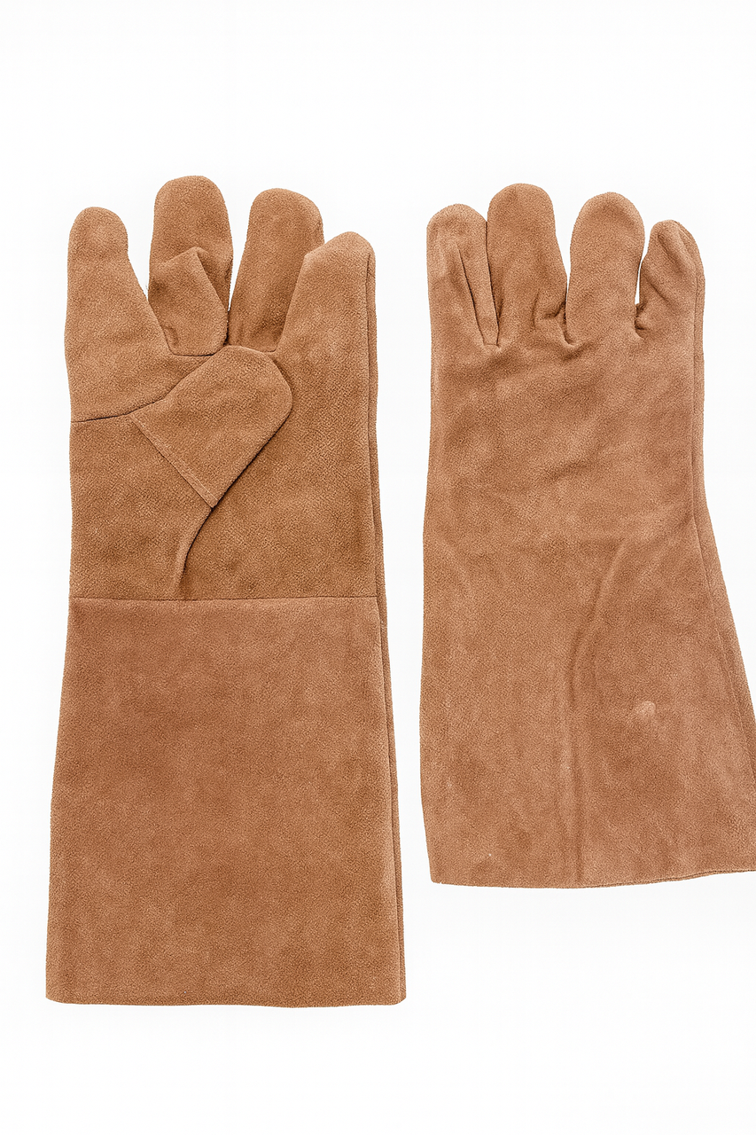 Рукавички краги зварювальника спилкові 35 см - фото 1 - id-p17040918