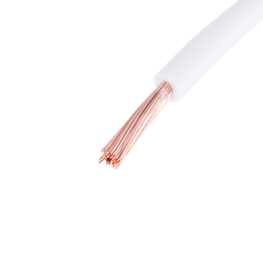 Дріт багатожильний 1.5mm2 (16AWG, 48xD0.20 mm) білий, 1 м