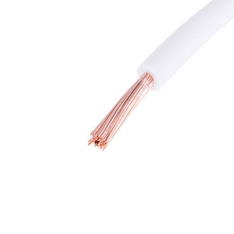 Дріт багатожильний 1.5mm2 (16AWG, 48xD0.20 mm) білий, 1 м, фото 1
