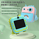 Дитячий фотоапарат принтер миттєвого друку, Digital Print Camera, Камера з термопринтером, єдиноріг, фото 4