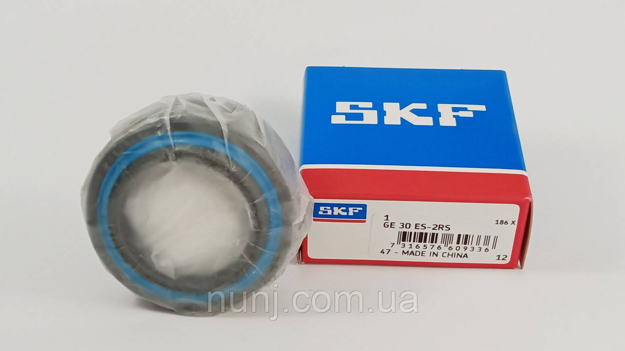 Підшипник GE-30ES-2RS SKF (ШСП-30-RS) розміри: 30*47*22 шарнірний закритий, фото 1