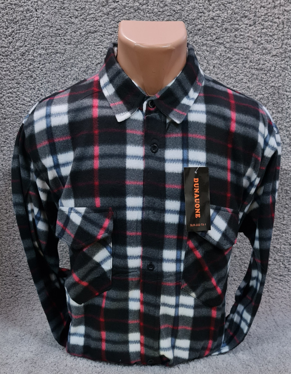 Сорочка чоловіча з довгим рукавом у клітинку байка розмір L