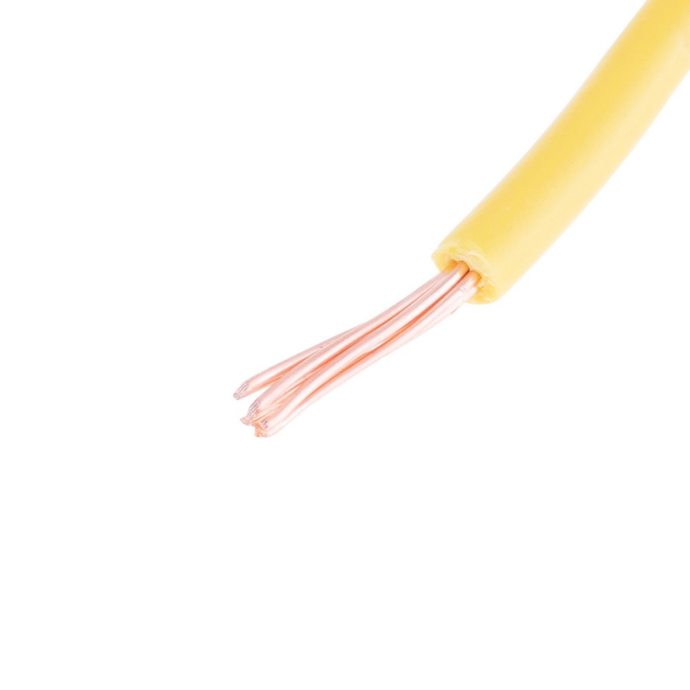 Дріт багатожильний 0.75mm2 (19AWG, 7xD0.37mm) жовтий, 1 м