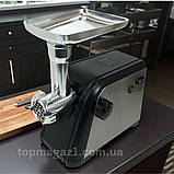 Потужна електром'ясорубка 3000 Ват Rainberg електрична м'ясорубка з соковижималкою насадками та реверсом, фото 6