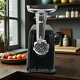 Потужна електром'ясорубка 3000 Ват Rainberg електрична м'ясорубка з соковижималкою насадками та реверсом, фото 4