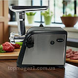 Потужна електром'ясорубка 3000 Ват Rainberg електрична м'ясорубка з соковижималкою насадками та реверсом, фото 2