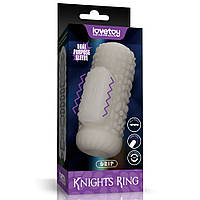Мастурбатор-насадка - Knights Ring Vibrating Dual Purpose Sleeve-Drip