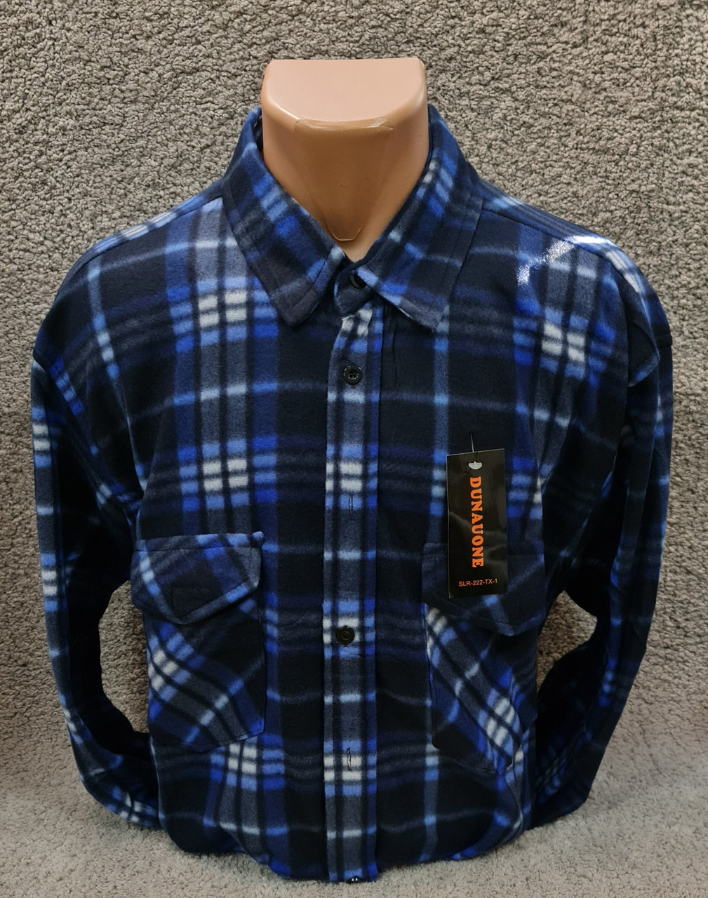 Сорочка чоловіча з довгим рукавом у клітинку байка розмір 2XL