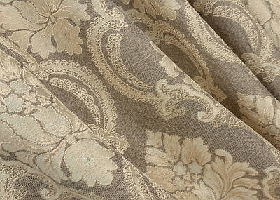 Шторна тканина, льон, колекція "Корона Марія". Висота 2.8 м. Колір капучино з бежевим. Код 1271ш