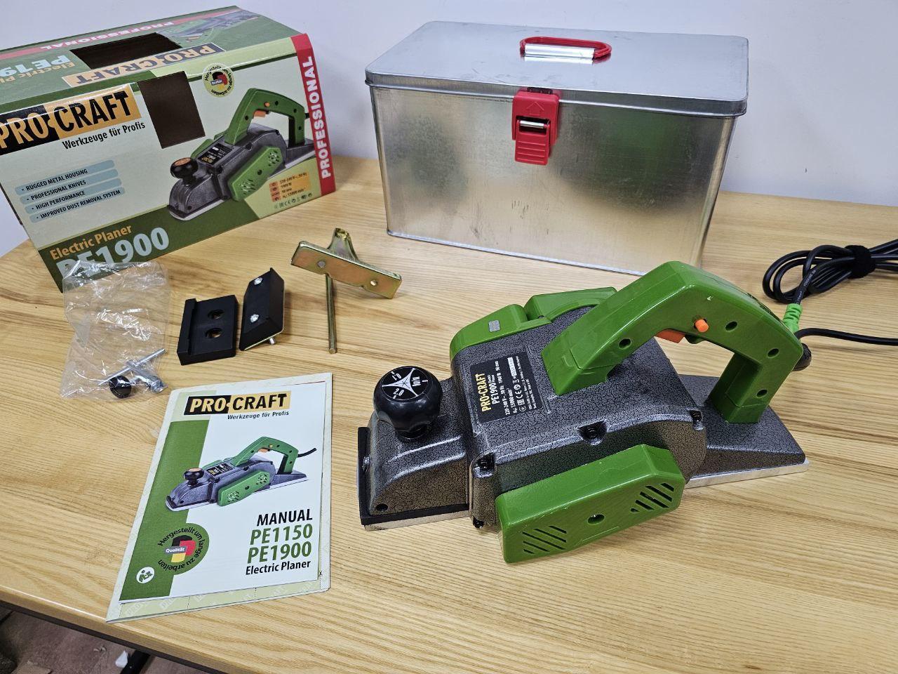 Рубанок електричний ProCraft PE1900 (металевий кейс), фото 1