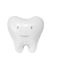 Фольгована кулька фігура "Зуб мудрості" біла 50х50 см. в уп.(1шт.)