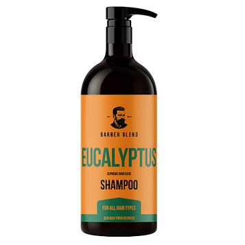 Чоловіча шампунь для всіх типів волосся Barber Blend Eucalyptus, 1000 мл (1722)