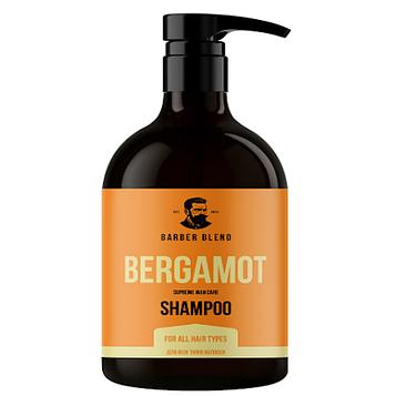 Чоловіча шампунь для всіх типів волосся Barber Blend Bergamot, 500 мл (1726)