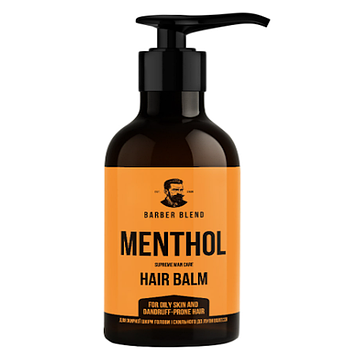 Бальзам для жирної шкіри голови і схильного до лупи волосся Barber Blend Menthol, 300 мл (1730)