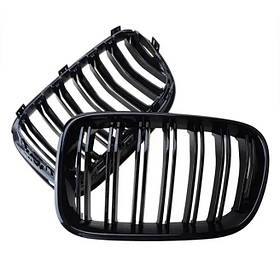 Решітки радіатора ніздрі BMW X3 F25 2010-2014 доресять чорні