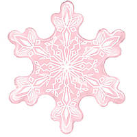 Фольгована кулька фігура "Сніжинка" рожева 84 см. в уп.(1шт.)