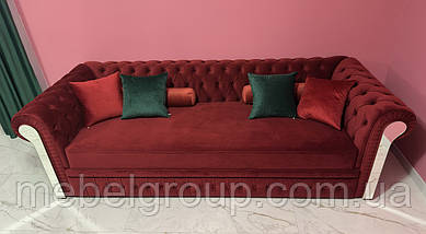 Диван Честерфілд 3ка з дзеркалами 264х100х85 (повністю розбірний), фото 2