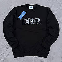 Світшот чоловічий чорний із написом S M L XL XXL