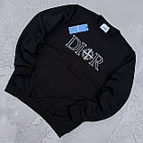 Світшот чоловічий чорний із написом S M L XL XXL, фото 6