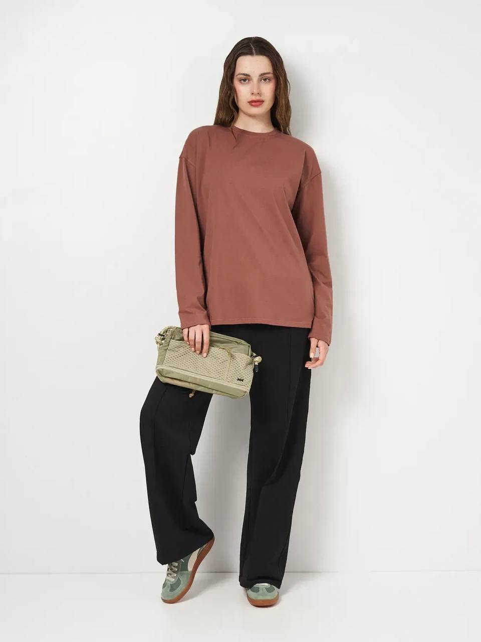 Лонгслів жіночий Шоколад L/XL, фото 1