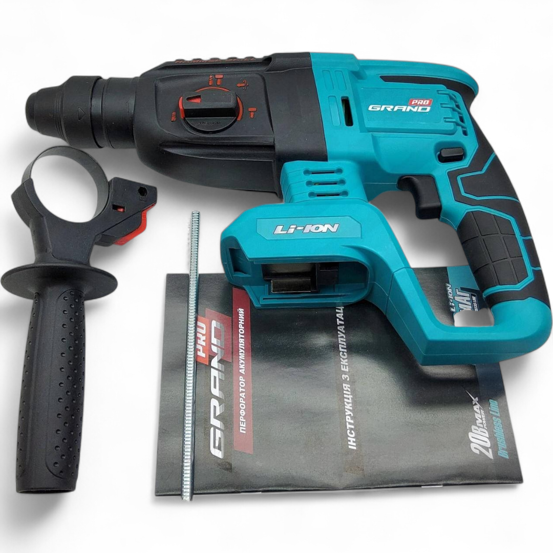 Акумуляторний перфоратор Grand ПА-20/26 BL (ТУШКА, 20В, Безщітковий, ЧЕХІЯ) - фото 1 - id-p2749805161