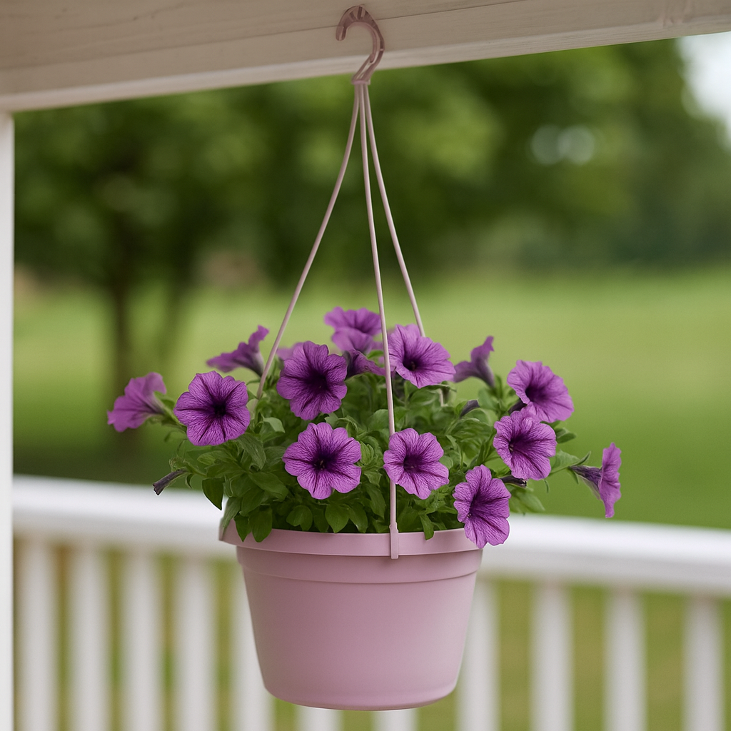 Квітковий вазон для веранди з підвісним гачком 20*13см 2л, Глорія фрезія Алеана