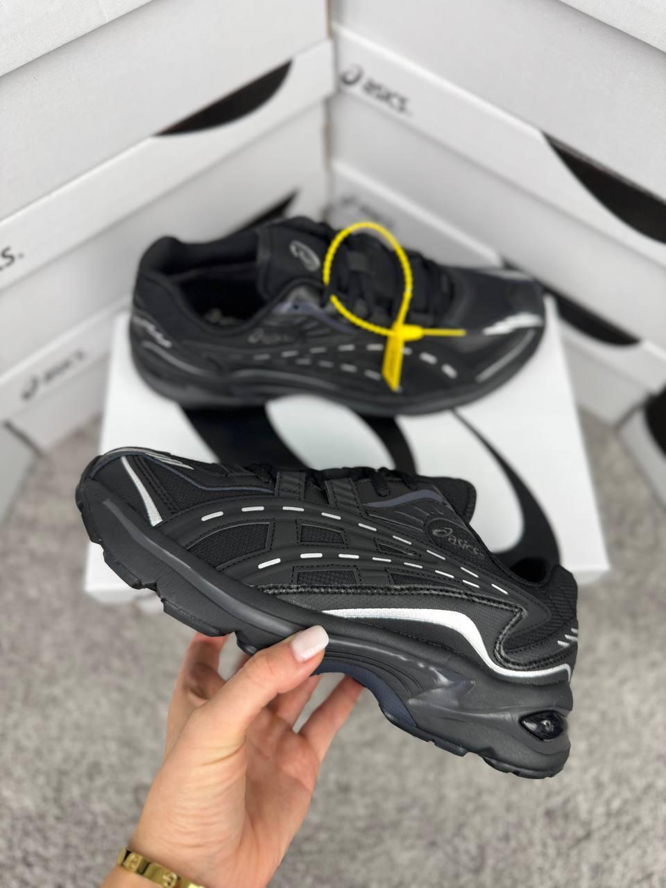 Чоловічі кросівки Asics Gel-Preleus GTX Black Grey Silver Чорні з сірим Асікс Гель Преліус текстиль Гор Текс термо Еврозима, фото 1