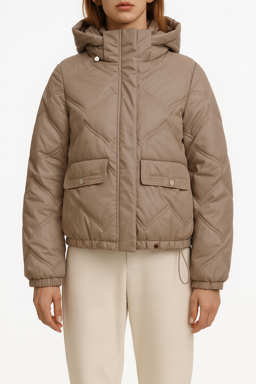 Куртка жіноча зимова Julianna бежева (39), фото 1