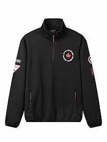 Чоловіча тепла толстовка на флісі в чорному та сірому кольорі