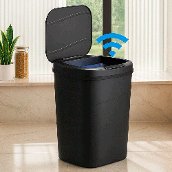 Сенсорне відро для сміття 13л, Чорне / Автоматичне відро для сміття / Розумний кошик для сміття