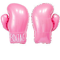 Фольгована кулька фігура "Боксерська рукавичка" рожева 61х53 см. в уп. (1 шт.)