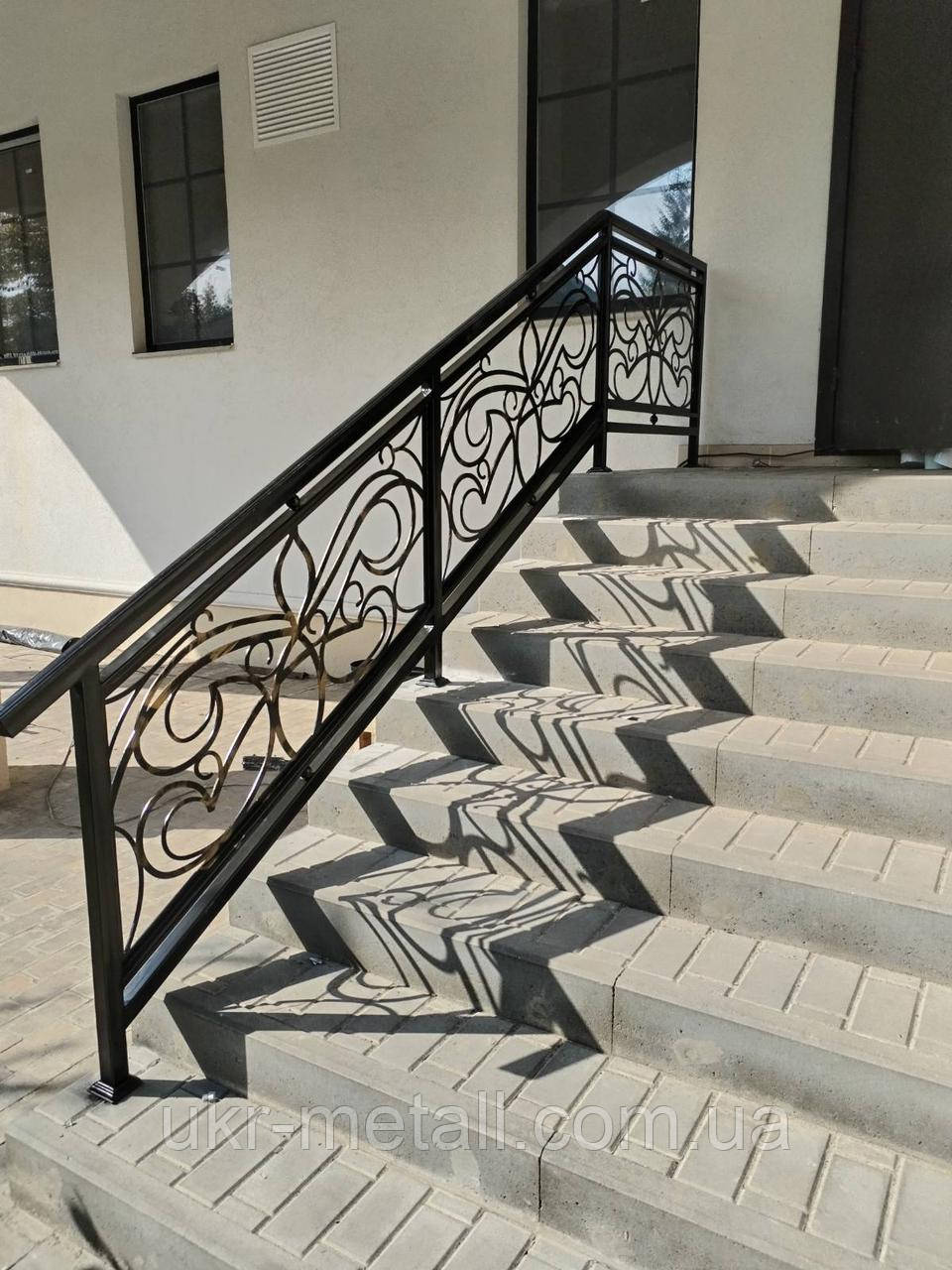 Поручні з металу з лазерною різзю, фото 1