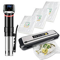 Набір Sous-vide - вакууматор (вакуумний пакувальник) + апарат сувід + пакети для вакуумного пакувальника 300 штук