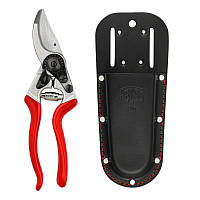 Акційний набір Секатор FELCO 8 + Кобура FELCO 910 Black для обрізки гілок дерев, кущів, живців (якісний)