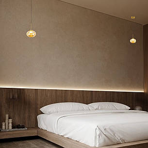 Дизайнерский led підвіс 3W з кавовим плафоном (800-P3308S-1led AM), фото 2