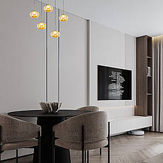 Дизайнерский led підвіс 3W з кавовим плафоном (800-P3308S-1led AM), фото 3