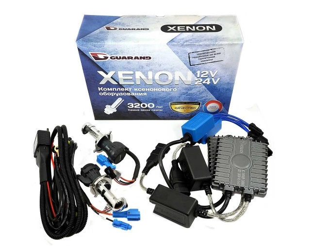 Комплект біксенону Guarand 24V 55W з обманками, цоколь H4, фото 1