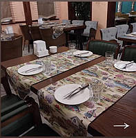 Наші доріжки та скатертини прикрашають ресторан в Казахстані 