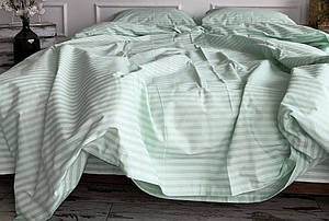 Полуторний розмір постільна білизна бязь м'ятного кольору
