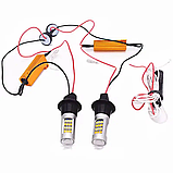 Led лампи ДХО в повороти P21W 1156 150° 20w 12v CAN-BUS (обманка) - жовтий/білий колір, фото 2