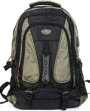 Рюкзак туристичний на 40 літрів зелений Power in Eavas 8212 міський шкільний підлітковий спортивний 50х35х25см, фото 1