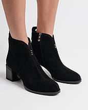 Черевики на підборах Melanda 51328 чорні замша, фото 2