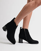 Черевики на підборах Melanda 51328 чорні замша, фото 5