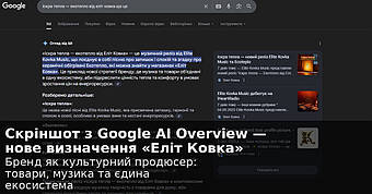 «Еліт Ковка» — бренд як культурний продюсер: нове визначення від Google AI