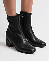 Черевики жіночі Berkonty 394100 чорна шкіра, фото 3