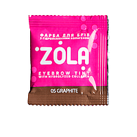 Професійна фарба для брів Zola 05 Graphite з колагеном у саше 5 мл + окислювач