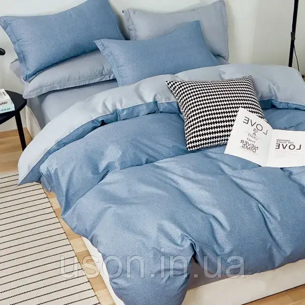 Комплект постільної білизни сатин твил Вілюта євро розмір 785, фото 1