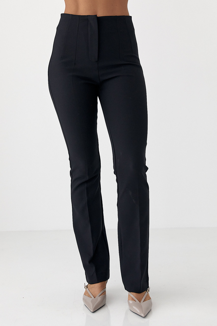 Класичні жіночі штани зі стрілками — чорний колір, 36р (є розміри), фото 1