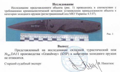 Ніж складаний туристичний із фальшлезом Grand Way DA 11-"GW"-(titanium), фото 3