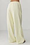 Спортивні штани з плюшевим начосом — лимонний колір, XL (є розміри), фото 2